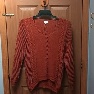 Jr. Size M, dizzy gal, loose cable knit sweater